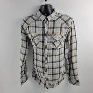 BKE‎ Standard XL pearl snap long sleeve button down shirt Plaid 3200